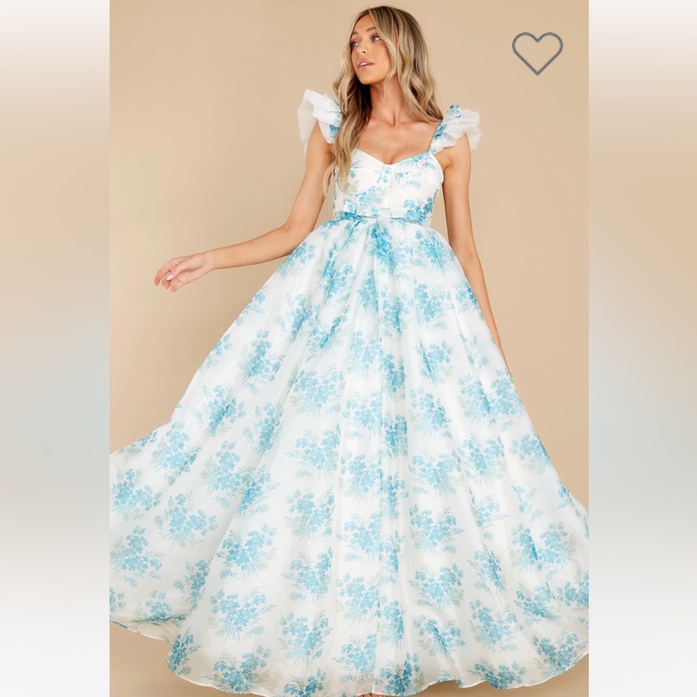 NEW LoveShackFancy Macron dress, revolve floral organza size 8